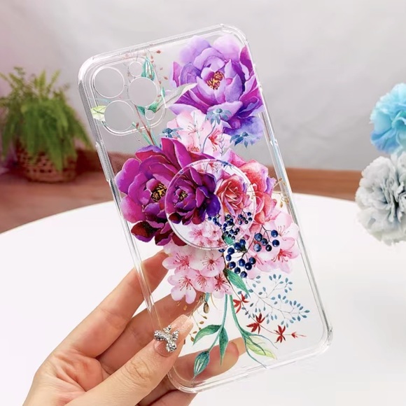 Floral iPhone 13 case with Popsocket! - Picture 3 of 4